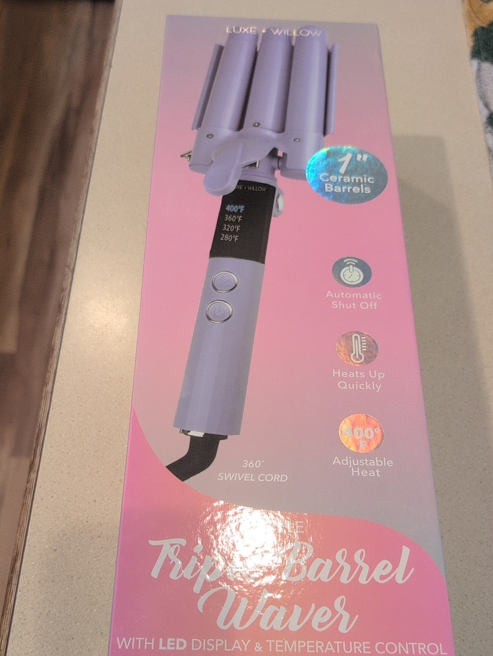 LUXE + WILLOW Lavender Triple Barrel Waver - Hair Styling Tool